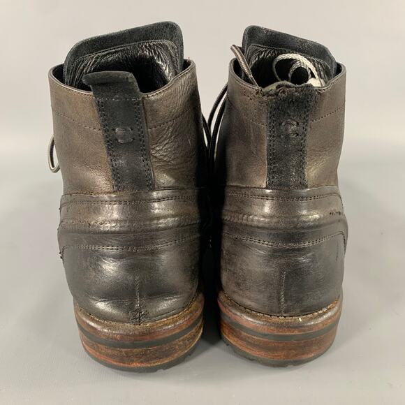 DOLCE & GABBANA Size 12 Brown Black Wingtip Leather Hike Boots main image 5